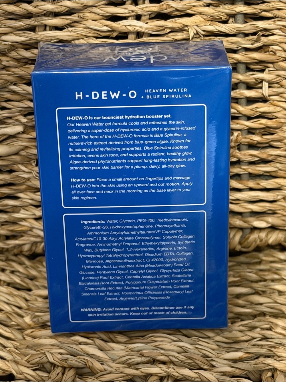 DEW OF THE GODS H-DEW-O Heaven Water + Blue Spirulina Daily Gel Moisturizer NWT - Picture 3 of 4
